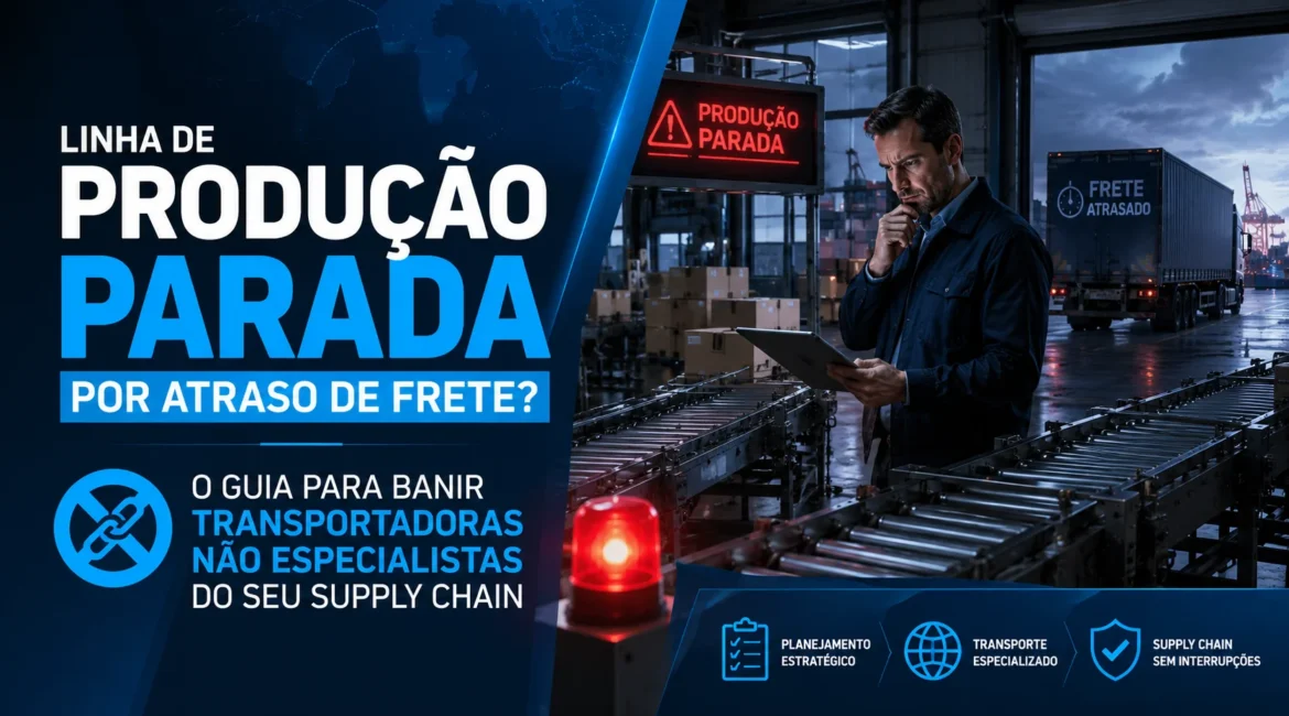 Linha de Produção Parada por Atraso de Frete O Guia para Banir Transportadoras Não Especialistas do seu Supply Chain